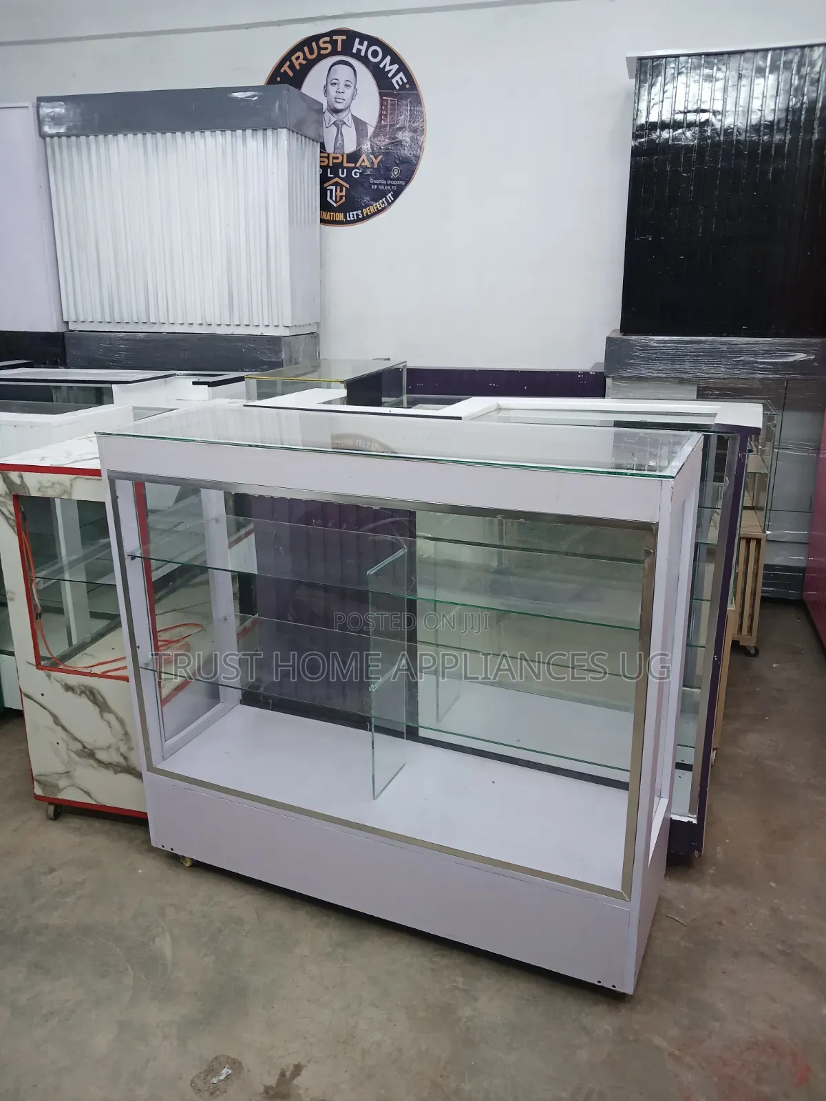 All White 4 Ft Display Counter
