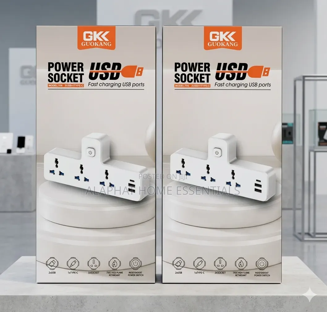 Guokang 3-Way Universal Wall Socket