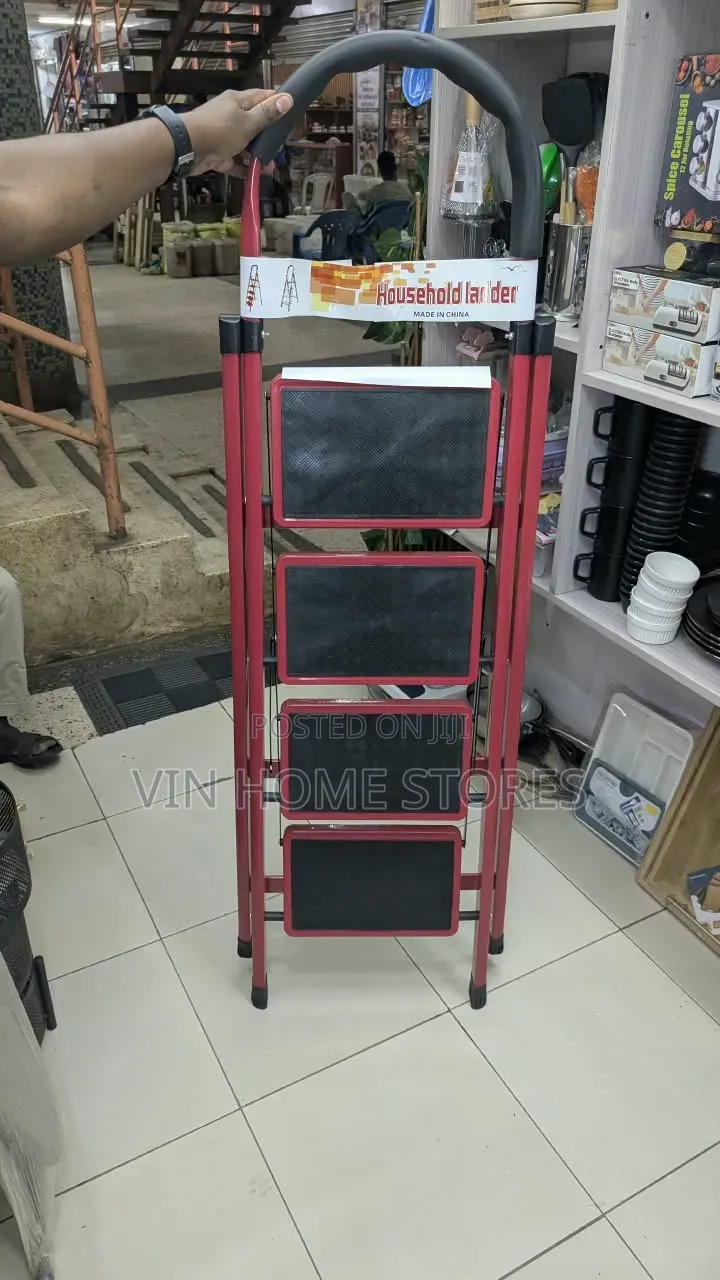 Foldable 4 Step Household Stepladder
