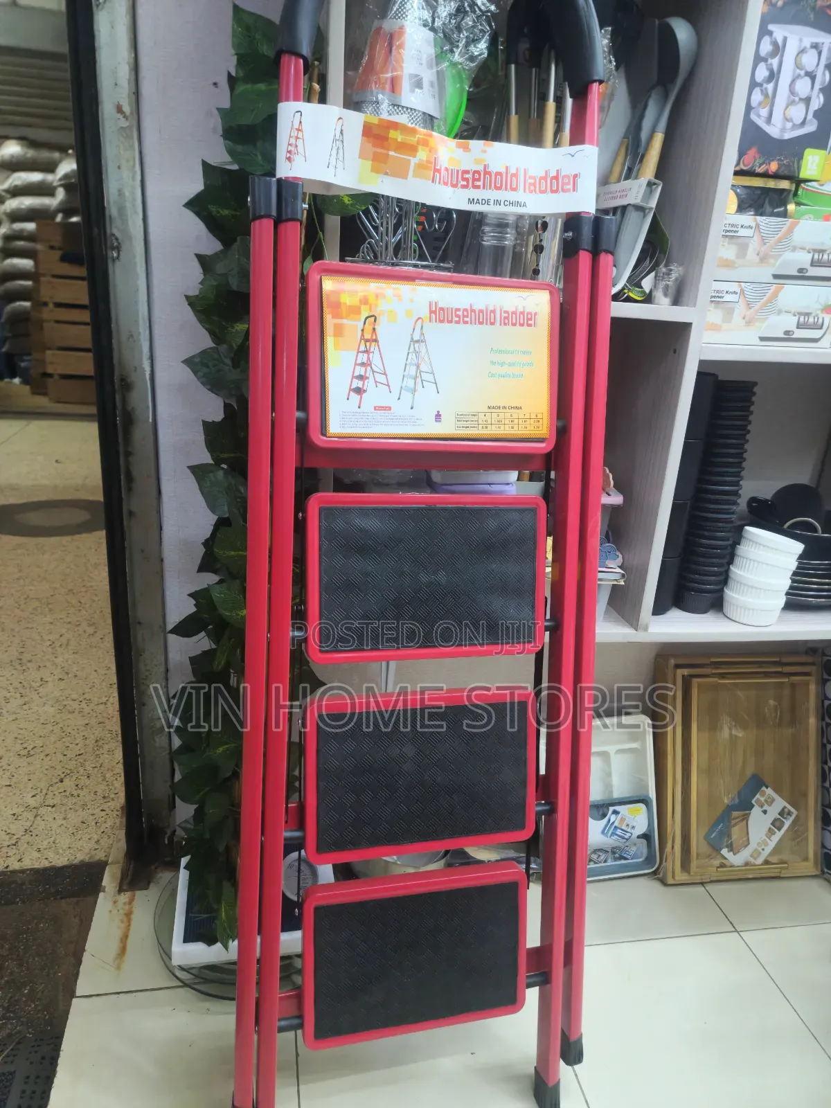 Foldable 4 Step Household Stepladder