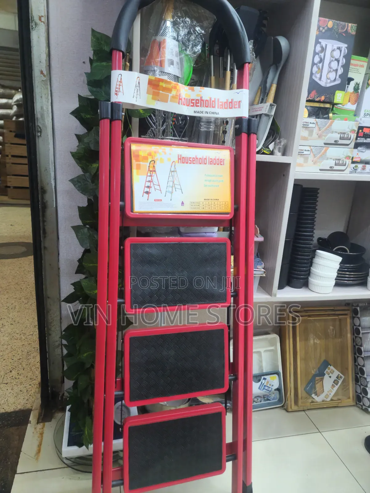 Foldable 4 Step Household Stepladder