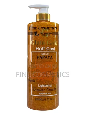 Gluta Gold Half Cast Shower Gel Papaya Lightening Body Wash Cream