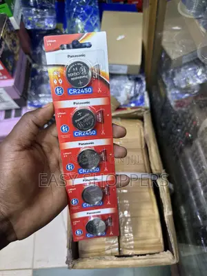 Apack of Five Genuine Panasonic CR2450 3V Lithium Coin Cell Batteries