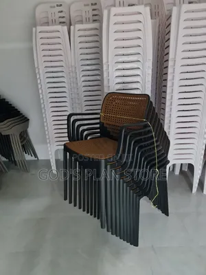 Black Cane Mesh Plastic Chairs Plastic Chairs