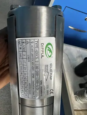 146m Hybrid AC/DC Submersible Water Pump. 5cubics/Hr Flow Rate