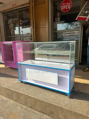 Blue Strips Display Counter 4 Feet