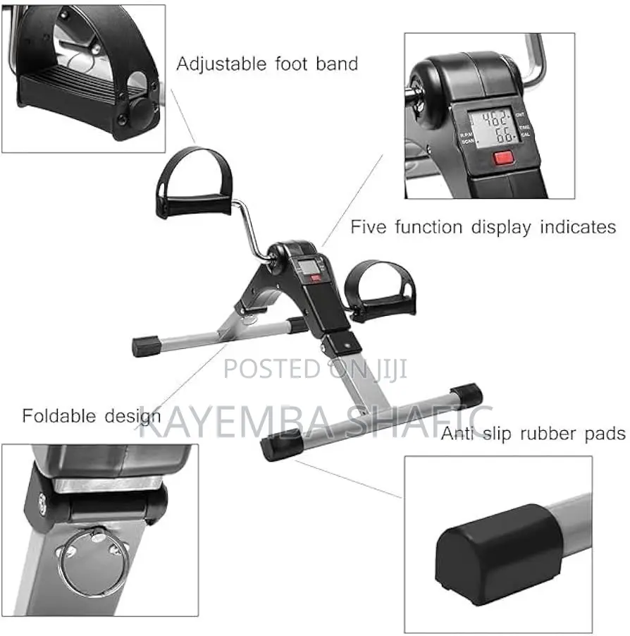 Compact Foldable Arm and Leg Pedal Exerciser With LCD Display