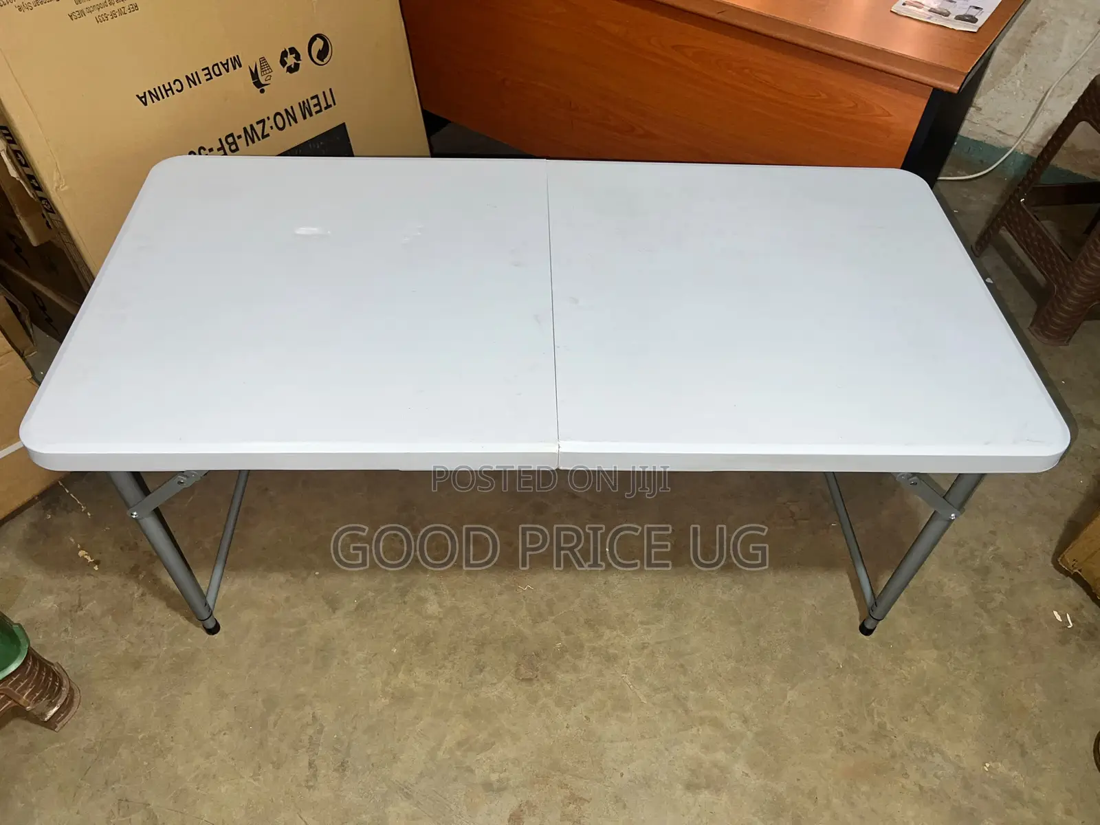 White Bi-Fold Utility Table