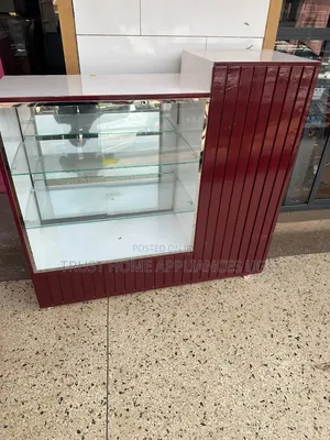 Maroon White Display Counter