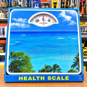 130kg Mechanical Bathroom Scale, Featuring a Tropical Beach Theme
