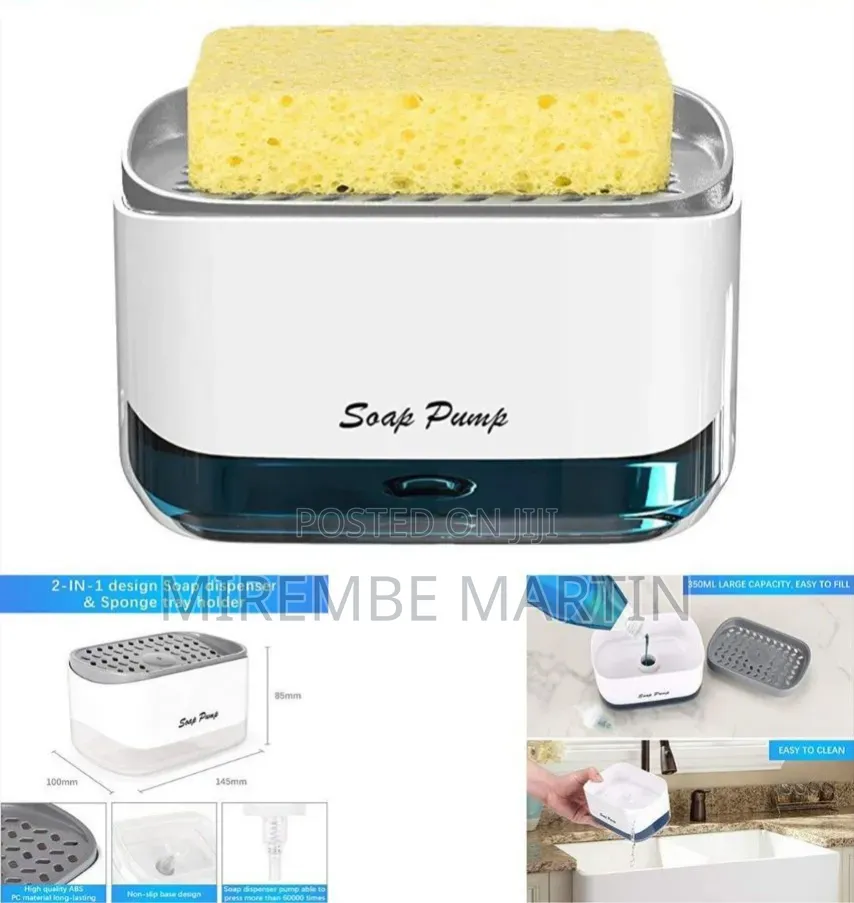 2-in-1 Countertop Dishwashing Liquid Soap Dispenser