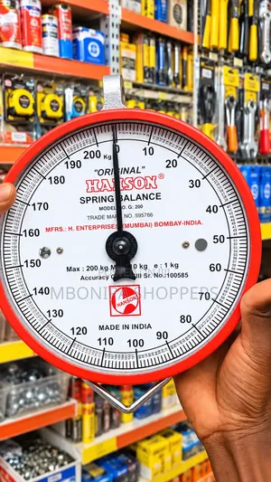 Hanson 200Kg Round Hanging Weighing Scale - Red/Silver