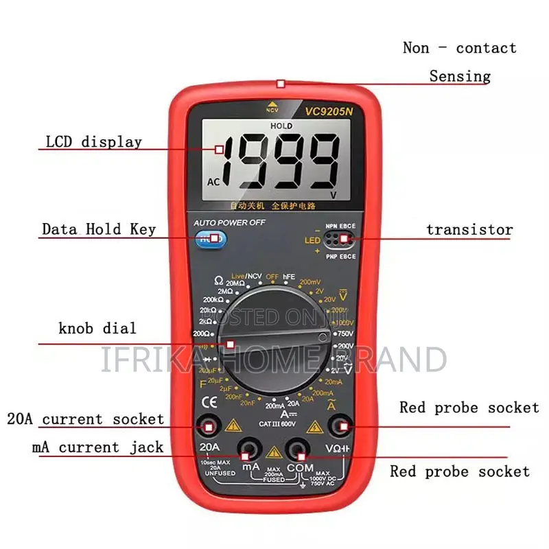 VC9205N VC9208N Electronic Multimeter Digital Universal Meter