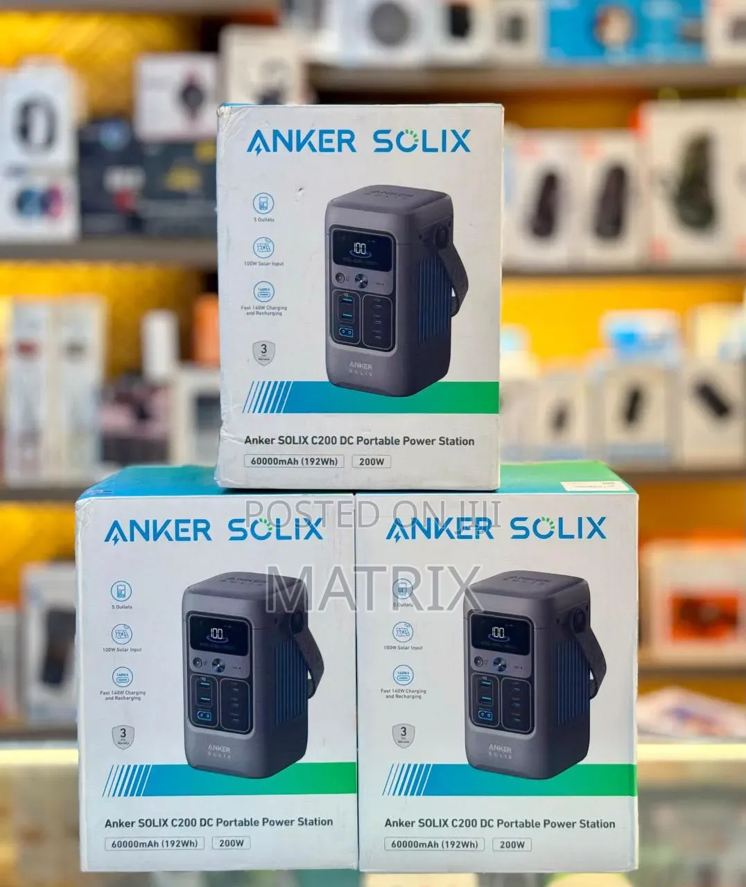 60000mah Anker Solix Power Station 200W Portable Power Station