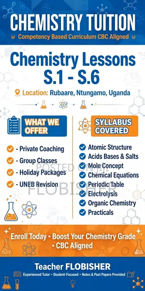 Chemistry Tutor in Ntungamo