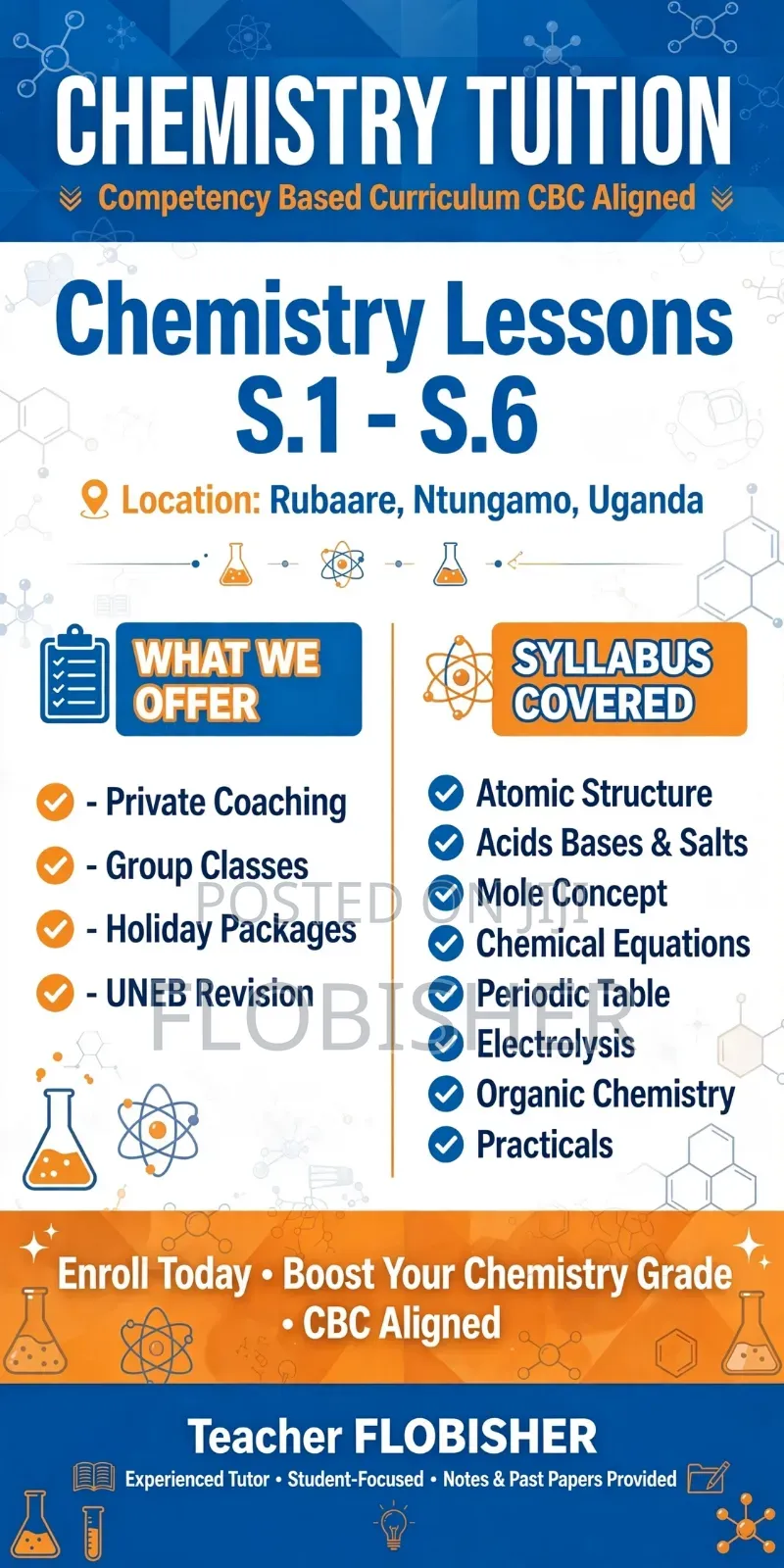 Chemistry Tutor in Ntungamo