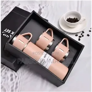Thermal Vaccum Flask Set With 3 Cups