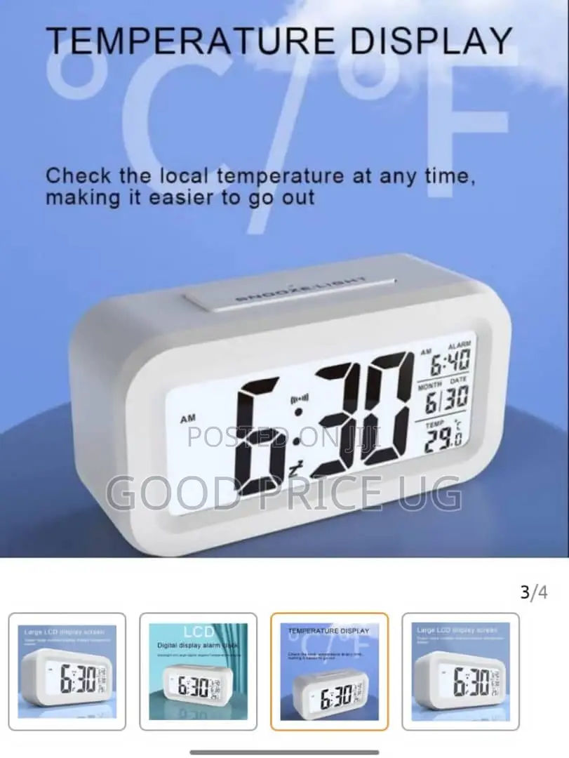 Intelligent Digital LCD Display Alarm Clock