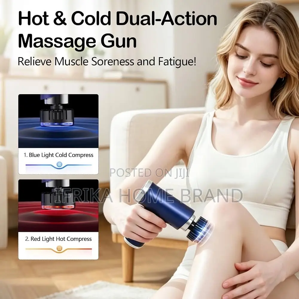Massage Gun With Heat and Cold, With 9 Interchangeable Massage Heads