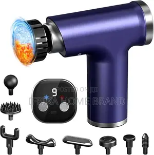 Massage Gun With Heat and Cold, With 9 Interchangeable Massage Heads