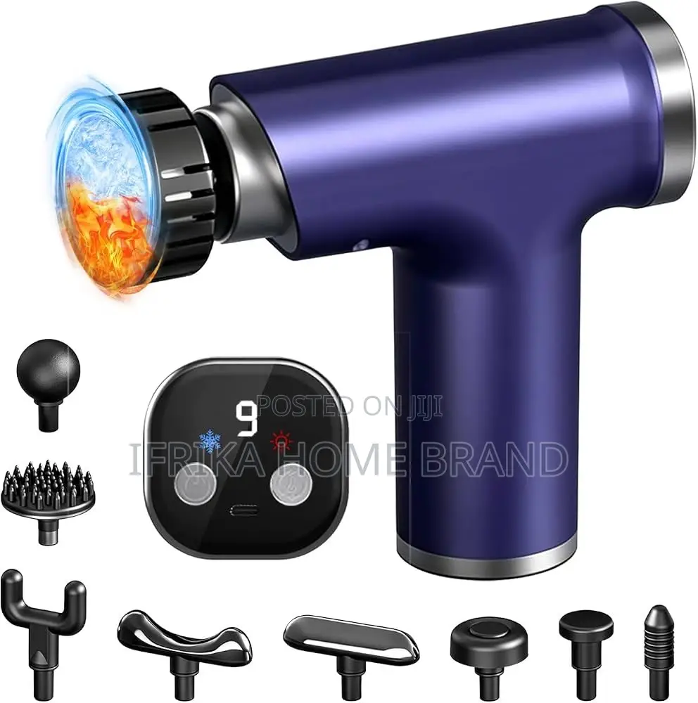 Massage Gun With Heat and Cold, With 9 Interchangeable Massage Heads