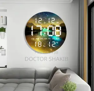 Moon-Design Digital LED Wall and Desk Clock