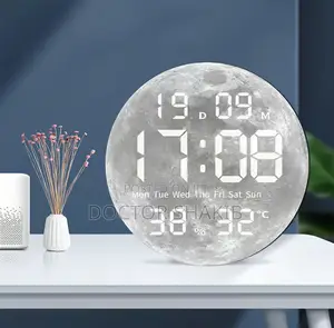 Moon-Design Digital LED Wall and Desk Clock