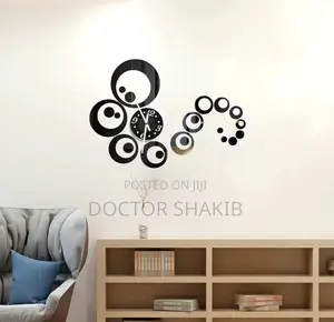 Circles 3D Modern Mirror Wall Clock