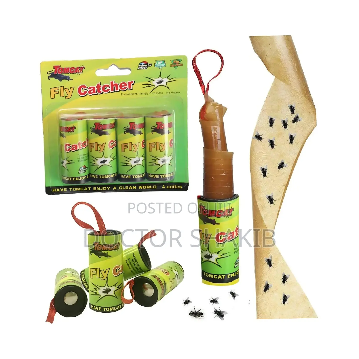 4pcsbSticky Hanging Fly Trap Catcher