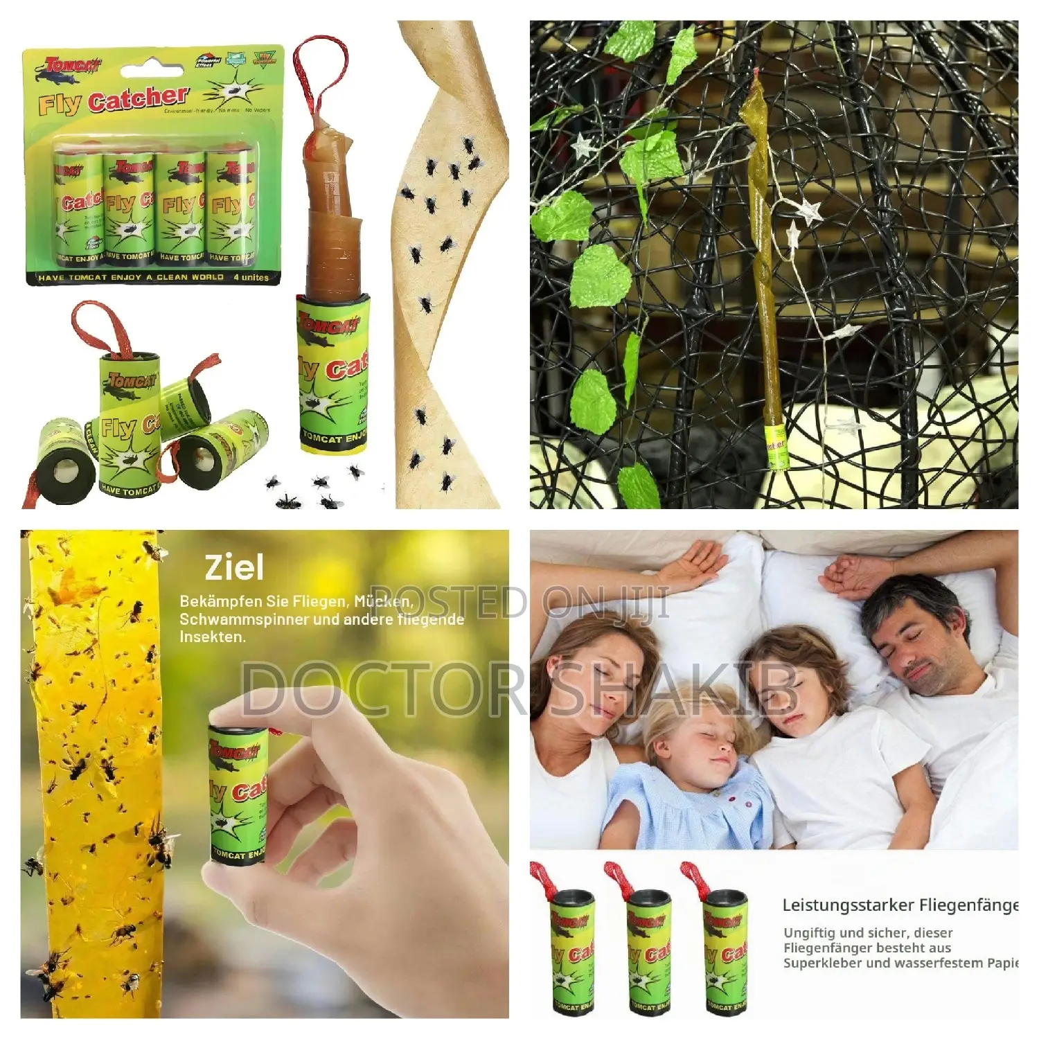 4pcsbSticky Hanging Fly Trap Catcher