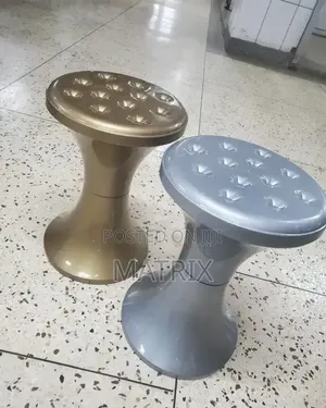 Drum Stools Gold and Gray