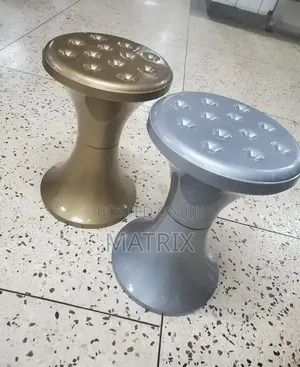 Drum Stools Gold and Gray
