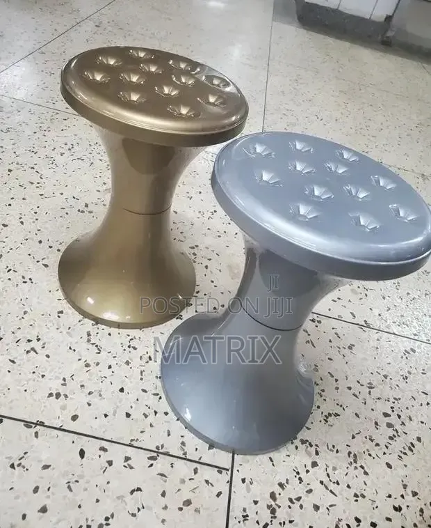 Drum Stools Gold and Gray