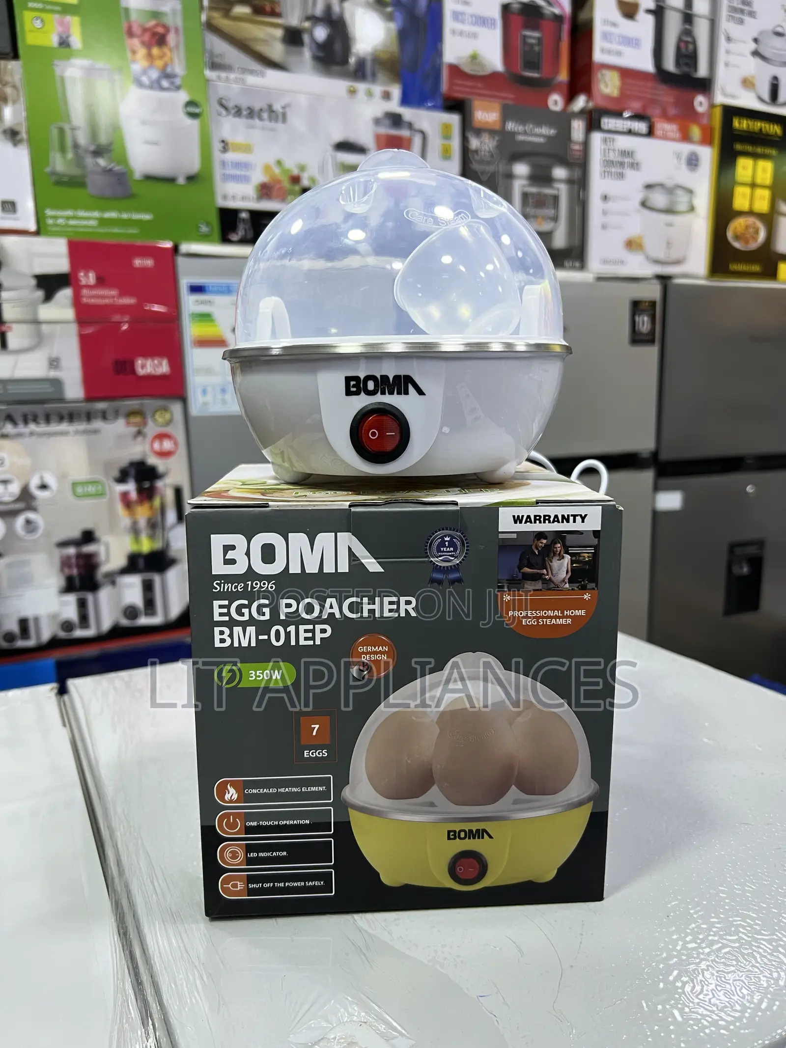 Boma Egg Boiler,7 Eggs,350W and 1year Warranty.