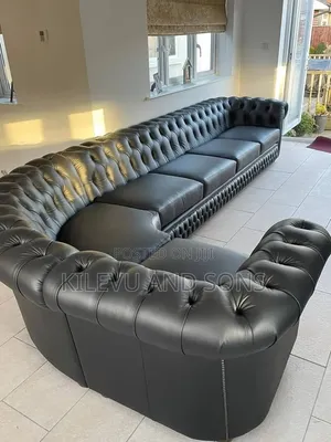 Long L_shape Sofa With Leather Fabric