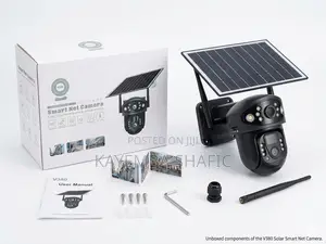 V380 4G SIM Card Solar Powered Wireless Outdoor PTZ Security Camera