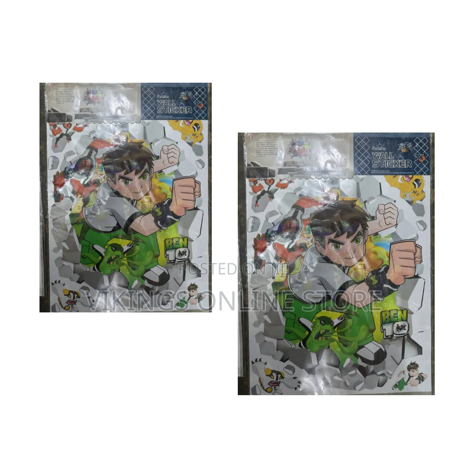 3d-Effect Dynamic Ben 10 Wall Sticker Set