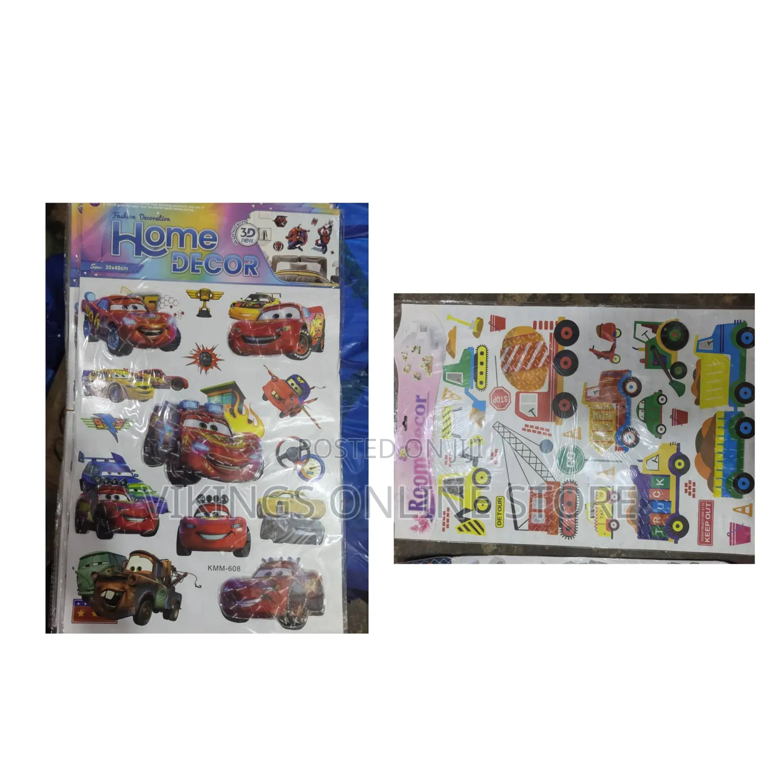 A 3D Racing-Themed Wall Sticker Set