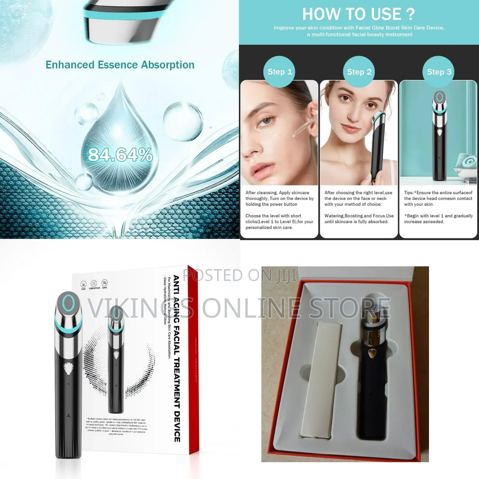 Anti Aging Facial Treatment EMS Device Maximum Boosting Skin Care
