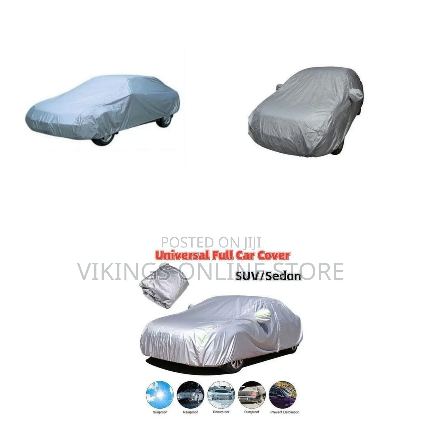 1Pc Car Cover Waterproof for Toyota Fielder (XXL) Grey