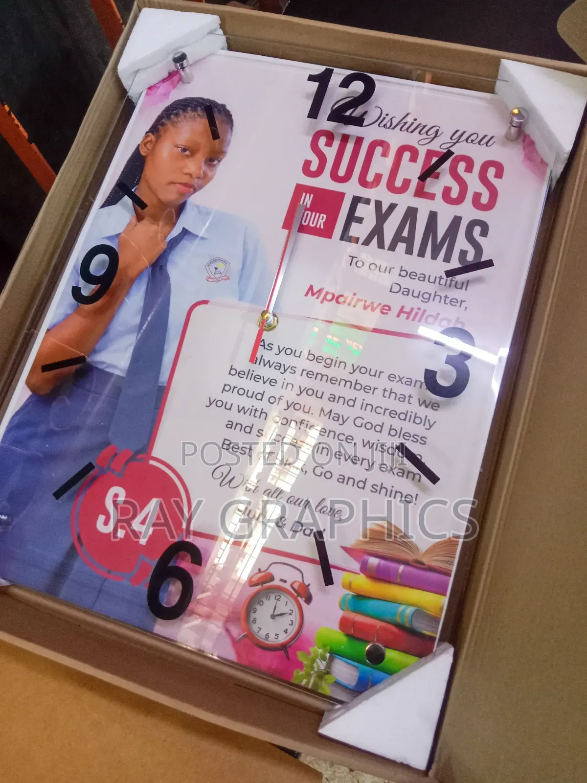 Success Card Gift Clock