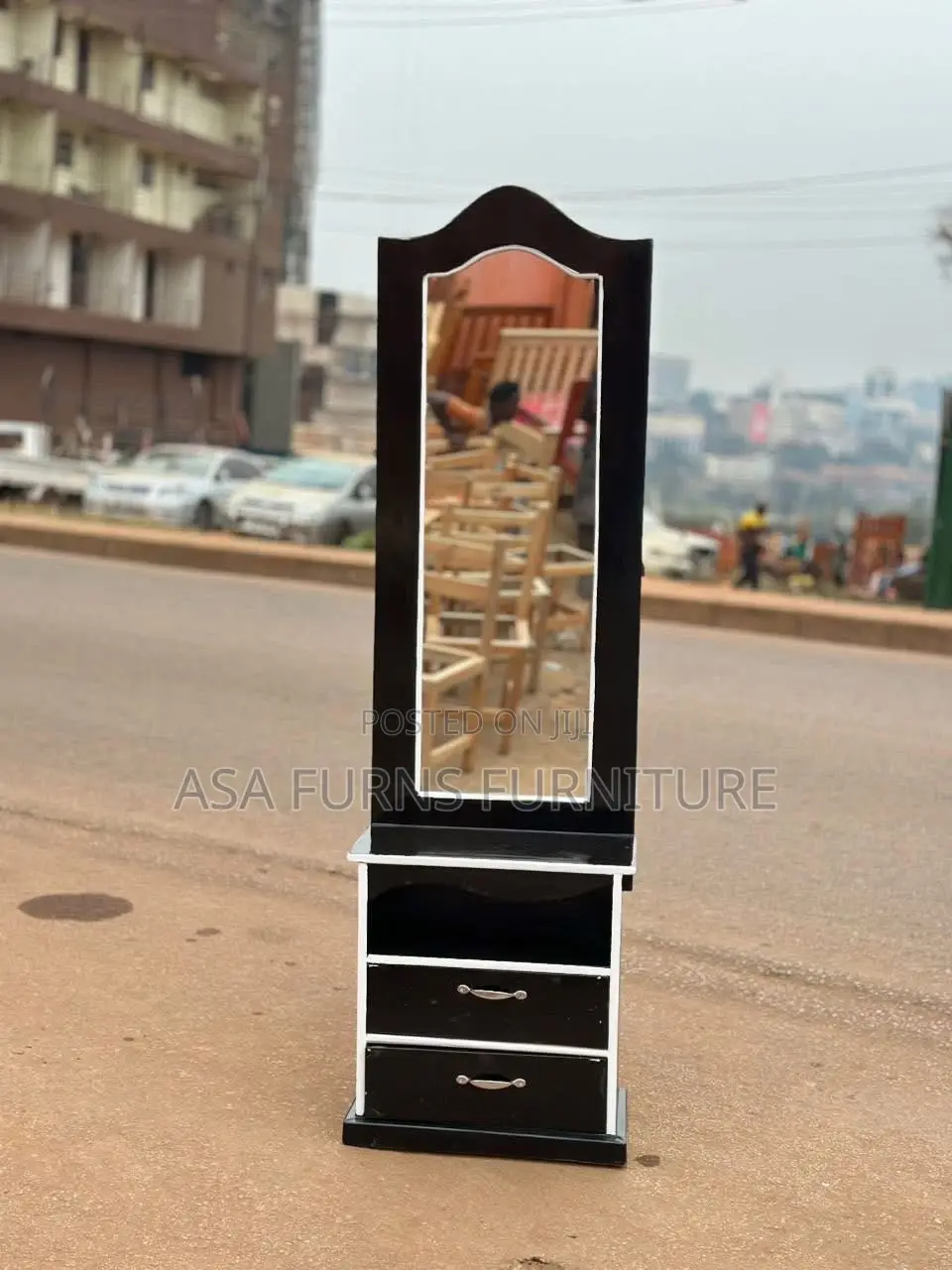 Bedroom Dressing Mirror Table - Storage Drawers