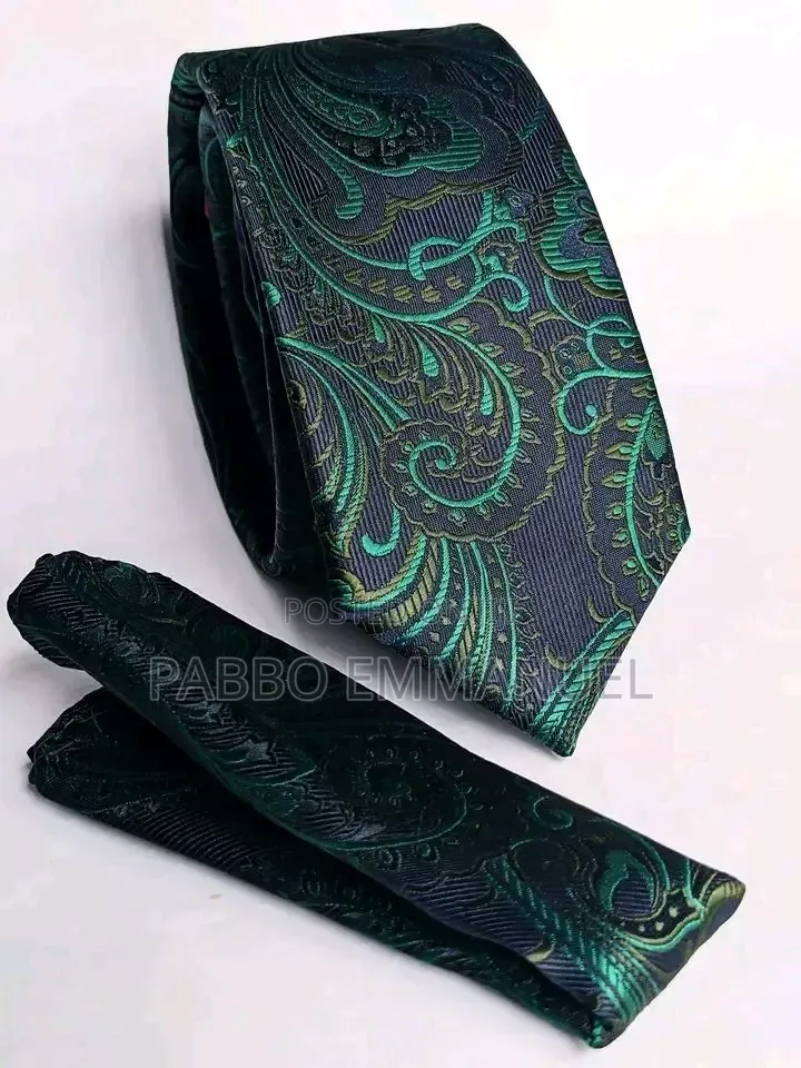 - Purple Floral Woven Silk Rhinestone Necktie 