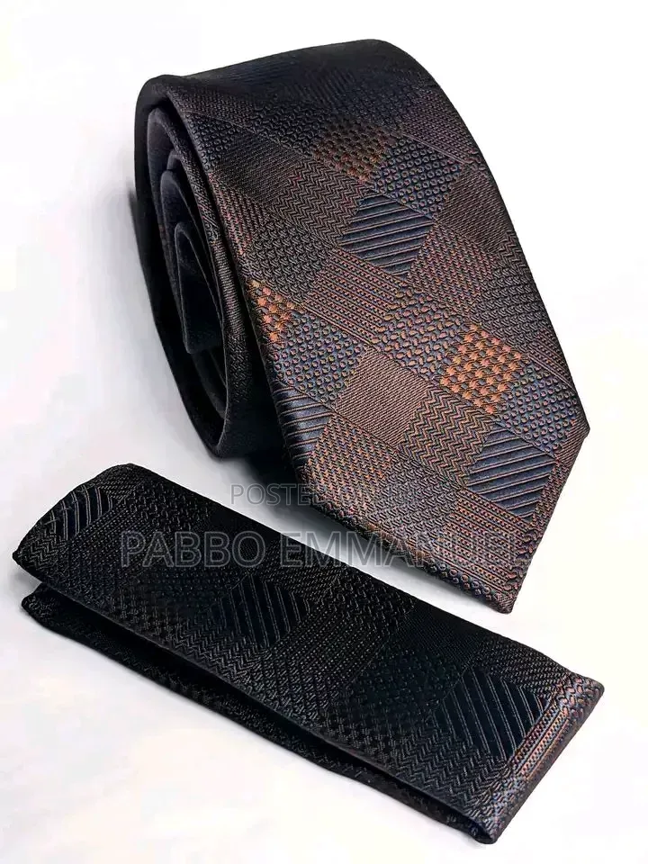 - Purple Floral Woven Silk Rhinestone Necktie 