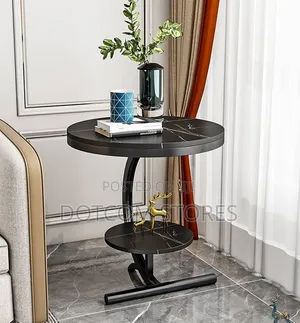 Modern 2-Tier C-Shaped Side Table