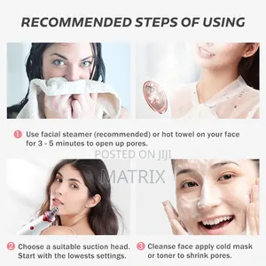 Blackhead Remover Vacuum Face Cleaner Pore Vacuum Suction White Heads