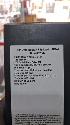 New Laptop HP OmniBook X Flip 16" 16GB Intel Core Ultra 7 SSD 1T