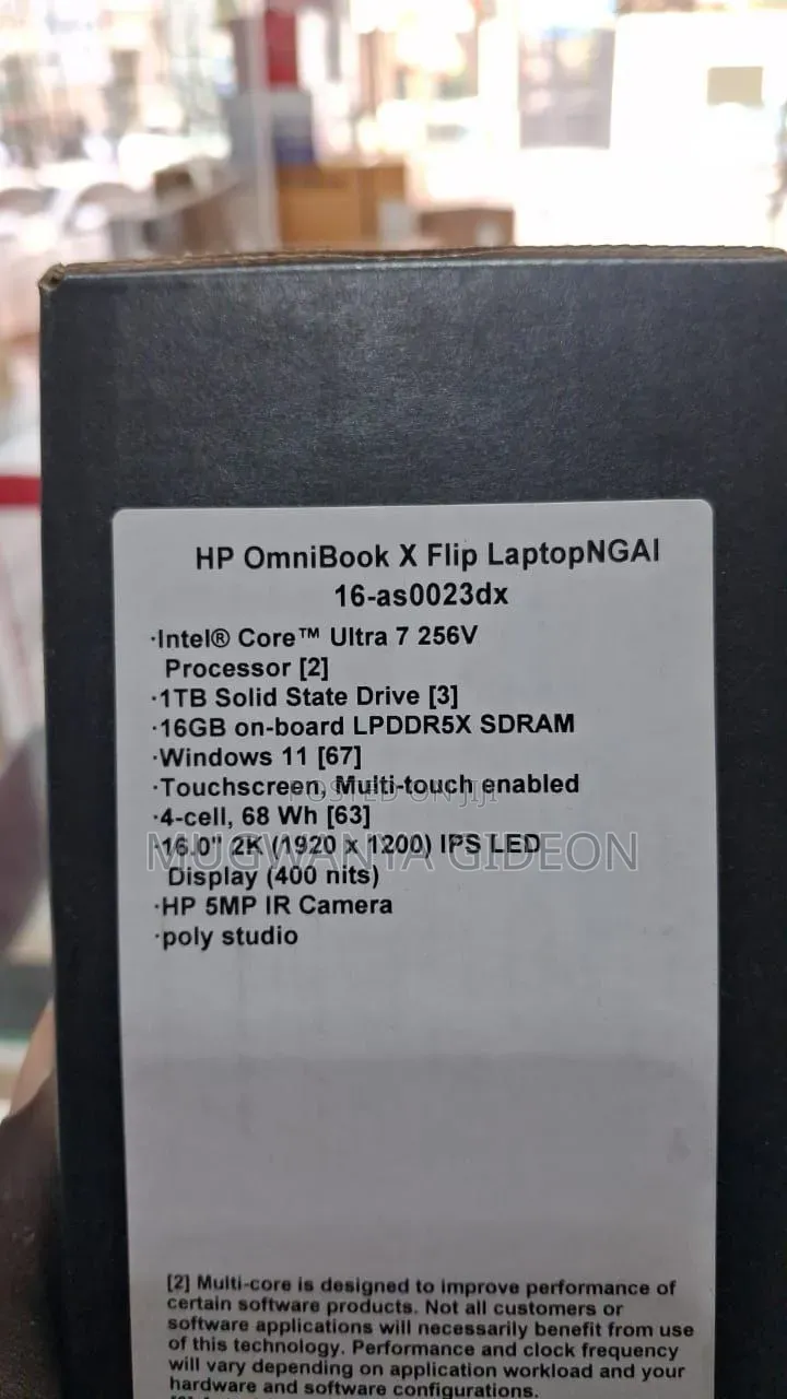 New Laptop HP OmniBook X Flip 16" 16GB Intel Core Ultra 7 SSD 1T