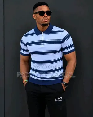 Striped Zipup Tees