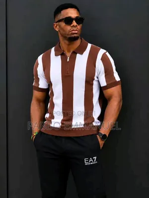 Striped Zipup Tees
